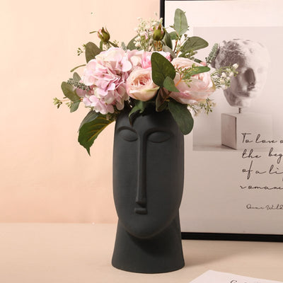 Nordic face ceramic creative vase decoration living room