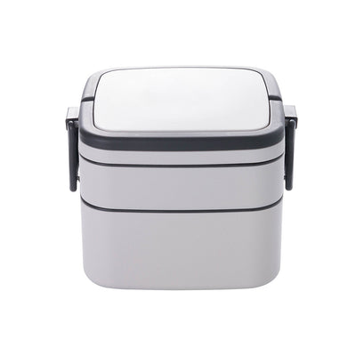 Double-layer portable lunch box with lid bento box