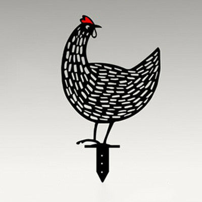 Chicken Yard Art Outdoor Garden Backyard Gazon Stakes Hen Yard Decor