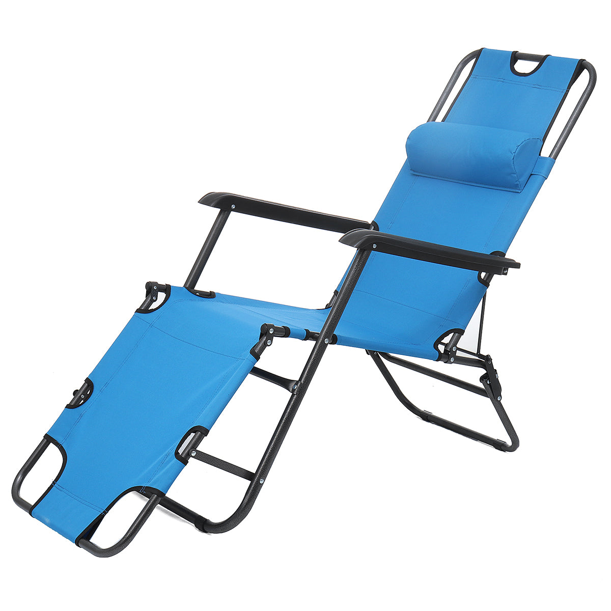 Portable Folding Sun Loungers Single Sofa Bed Office Noon Break Nap Leisure Bed Comfortable Beach Chaise Outdoor Camping Patio Lawn