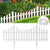 24Pcs White Flexible Plastic Garden Picket Fence. 3-7 DAYS SHIPPING