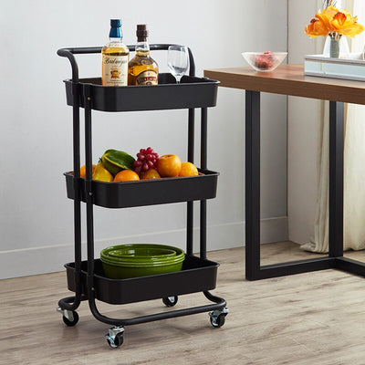 3-Tier Storage Rack Trolley Home Kitchen Storage