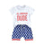 Casual Two-piece Independence Day Clothes