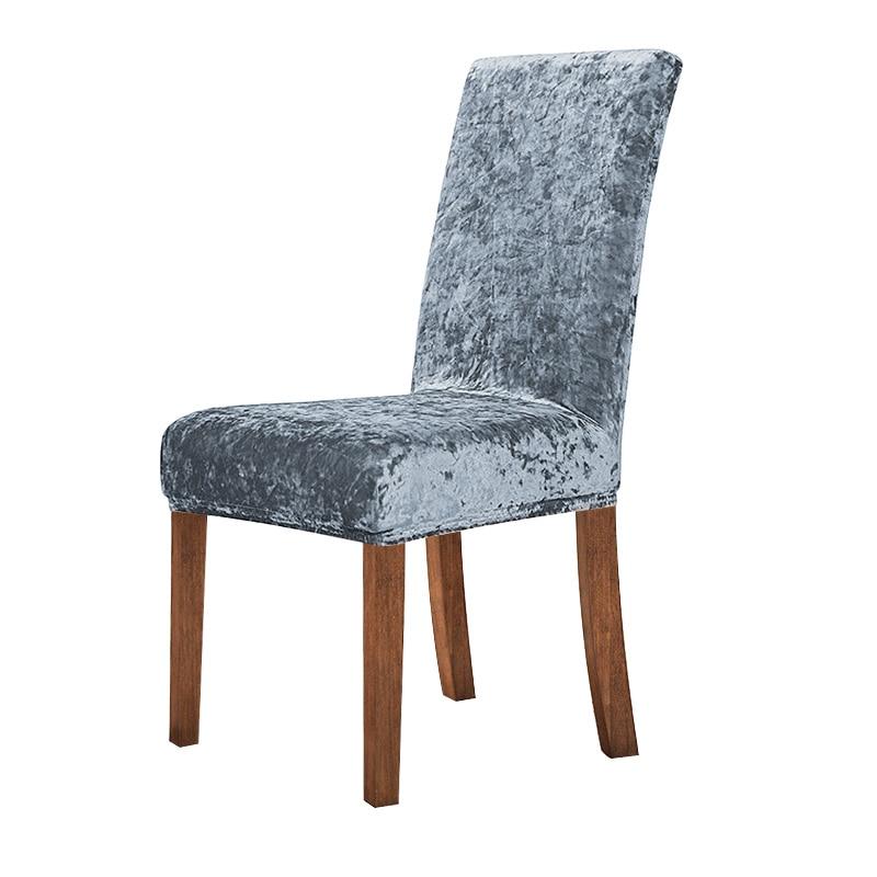 Cheap Velvet Dining Chair Cover Elastic Stretch Chair Slipcover